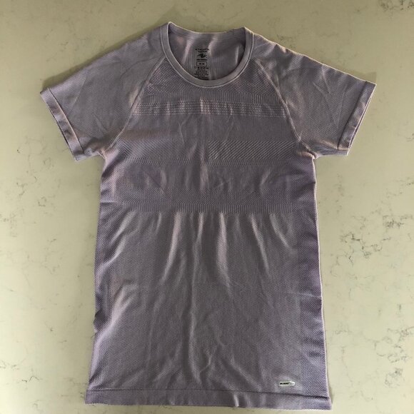 Athletic Works Dri-More Activewear Sh Slv Crew Neck Nylon Top Lavender Sz M NWOT - Picture 1 of 8